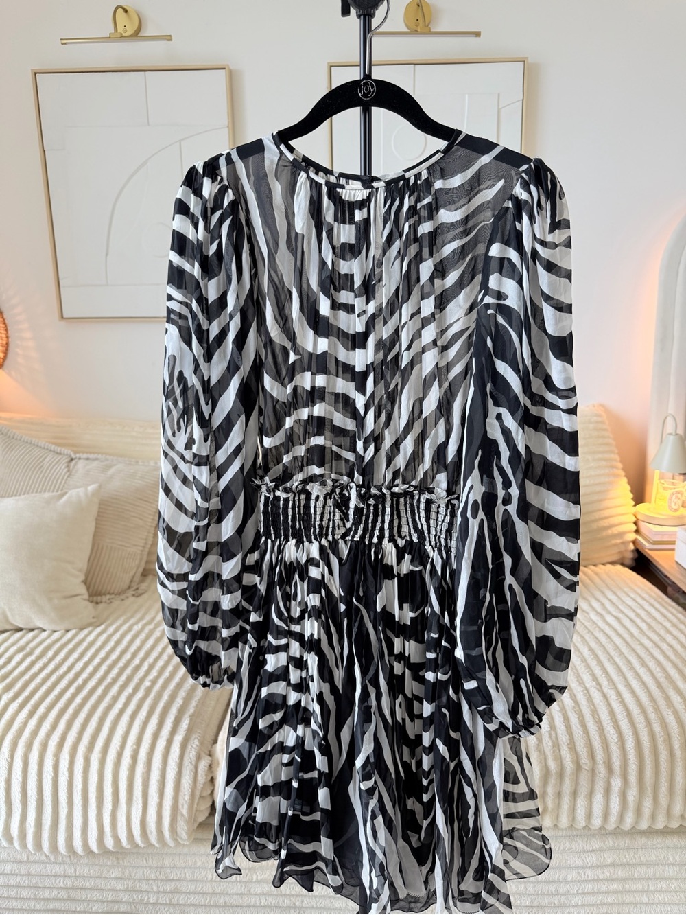 Dolce & Gabbana Zebra Print 100% Silk Mini Dress IT 42 US 6